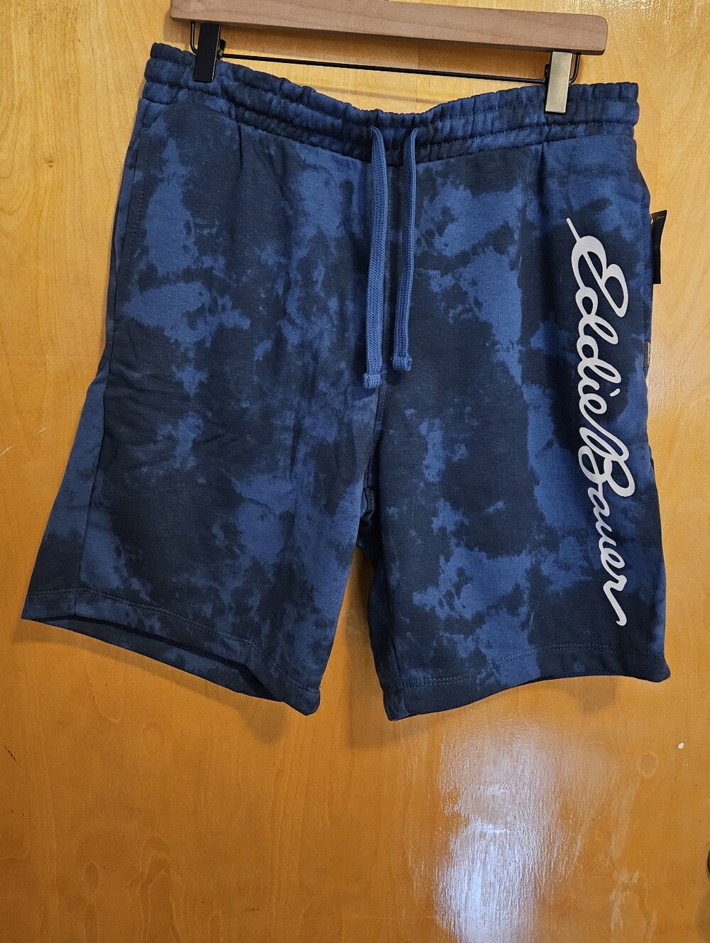 Eddie Bauer Lounge Blue Tie Dye Men Shorts M NWT